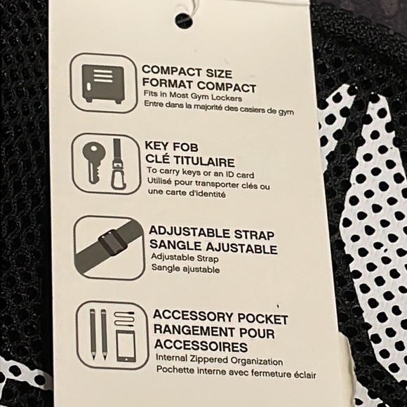 Reebok Molly Mini Backpack.NWT! Adjustable Straps. Compact Size for Gym Lockers - Picture 10 of 10